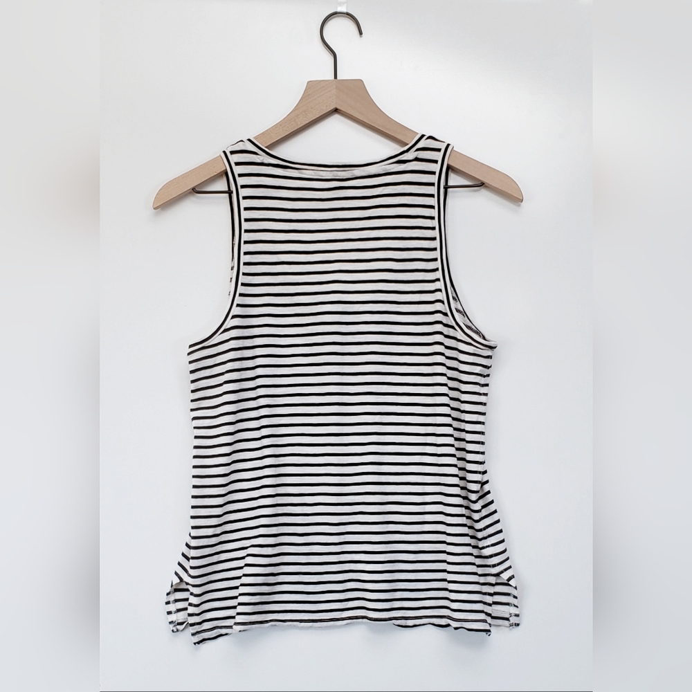 Madewell | Whisper Cotton Scoop Tank in Wentworth Stripe | Item G2707 | Small - Picture 7 of 10